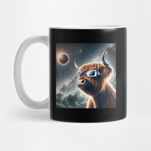 2024 Solar Eclipse Highland Cow ing Totality Mug